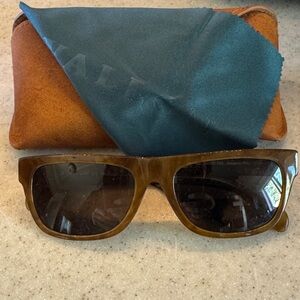 Vallon polarized sunglasses with case brown like new